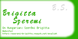 brigitta szeremi business card